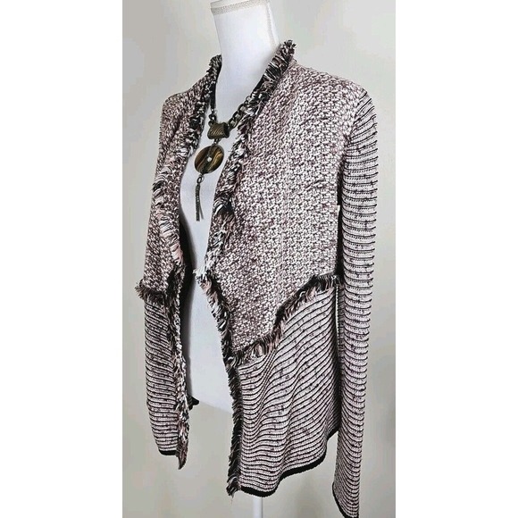 White House Black Market ~Woman Size XS~ Multocolor Tweed Cardig Jacket Unlined. - Picture 5 of 9